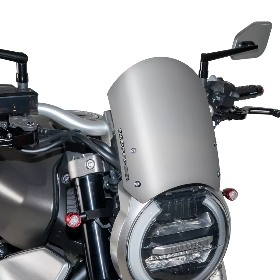 Barracuda Windschild Aerosport Aluminium Silber für Moto Guzzi V7 III