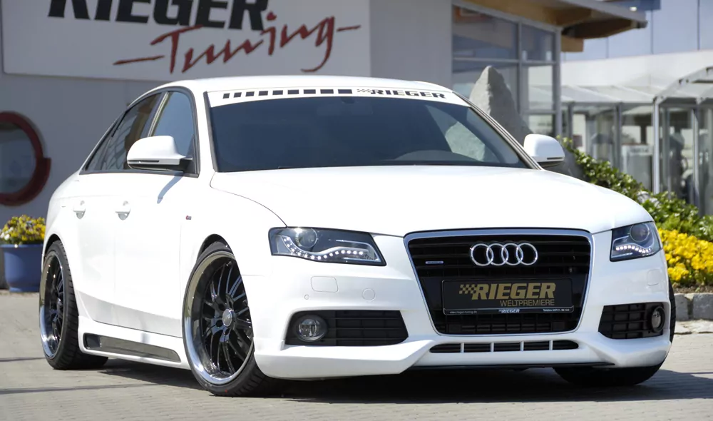 Rieger Spoilerlippe für Audi A4 (B8/B81) - Avant 11.07-12.11 (bis Facelift) carbon optik