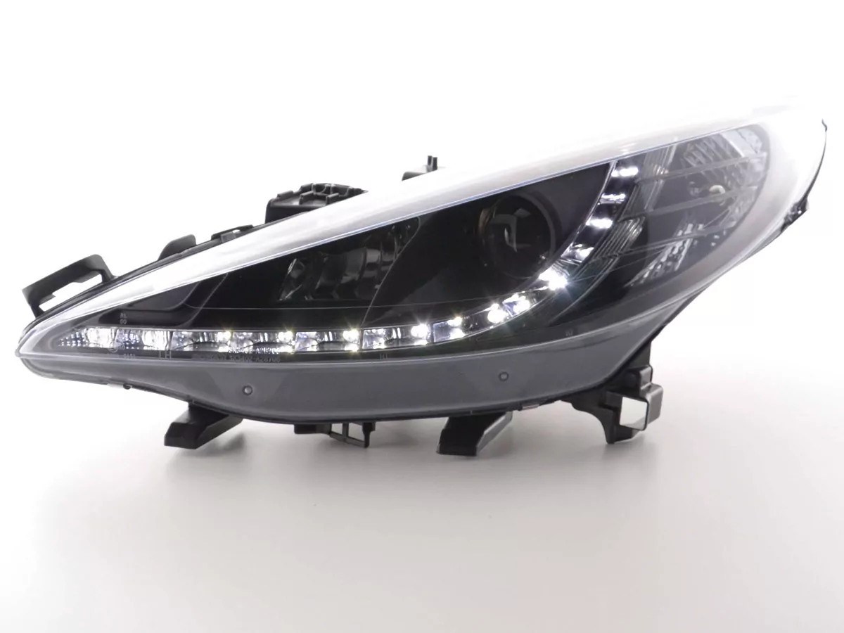 Scheinwerfer Set Daylight LED TFL-Optik Peugeot 207 Bj. 06- schwarz