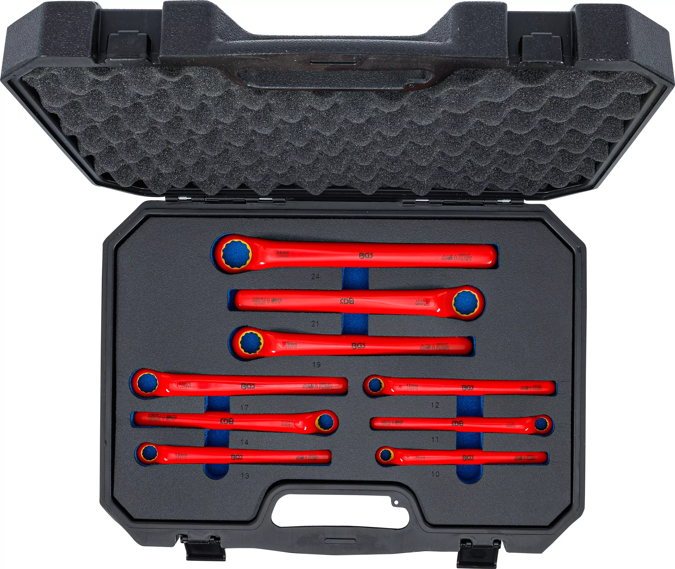 VDE-Ringschlüssel-Satz | tief gekröpft | SW 10 - 24 mm | 9-tlg.