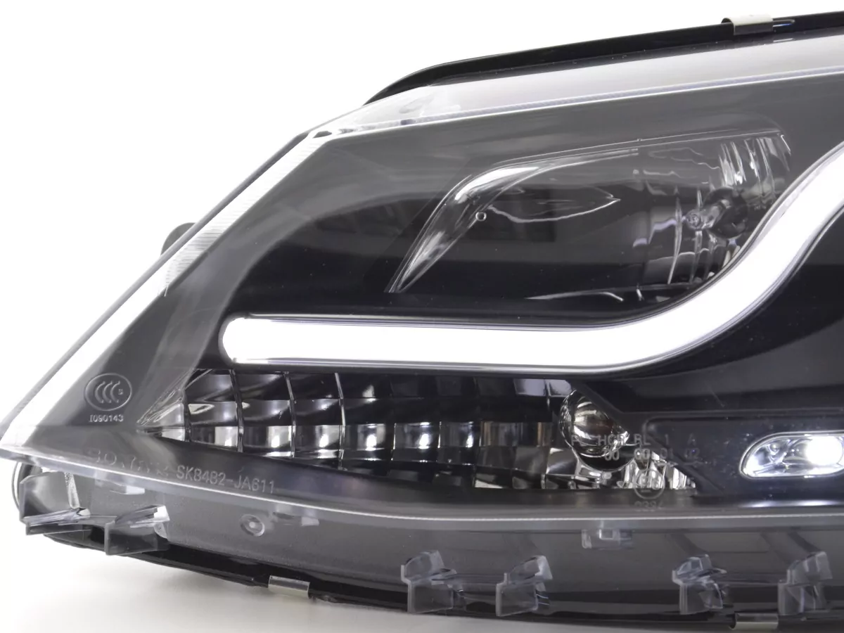 Scheinwerfer Set Daylight LED Tagfahrlicht VW Jetta 6 Bj. 11- schwarz
