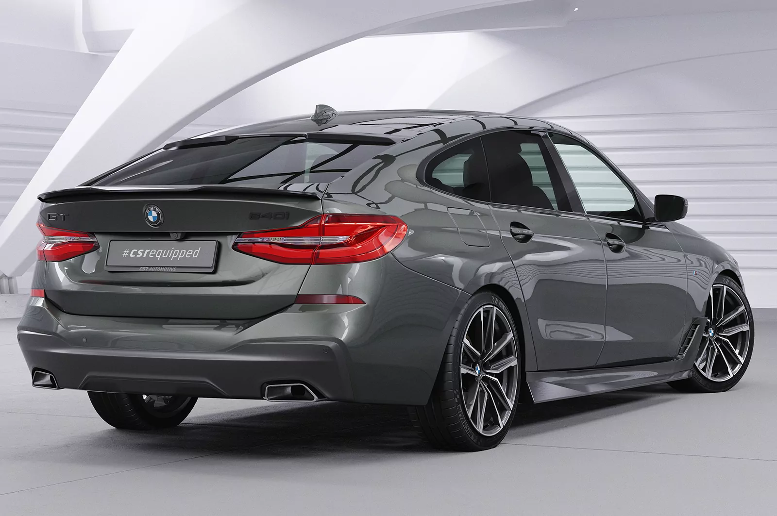 Heckflügel mit ABE für BMW 6er G32 Gran Turismo HF935 Schwarz Strukturiert