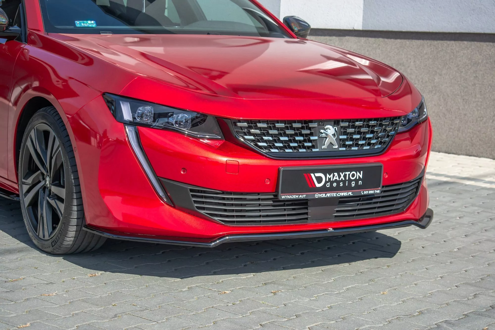Front Ansatz Passend Für V.1 Passend Für Peugeot 508 Mk2 Schwarz Hochglanz Schwarz Hochglanz