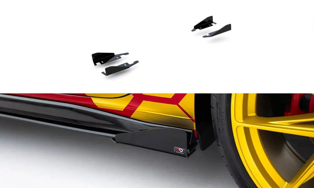 Side Flaps Volkswagen Golf GTI / GTE / GTI Clubsport / R-Line Mk8 Schwarz Hochglanz