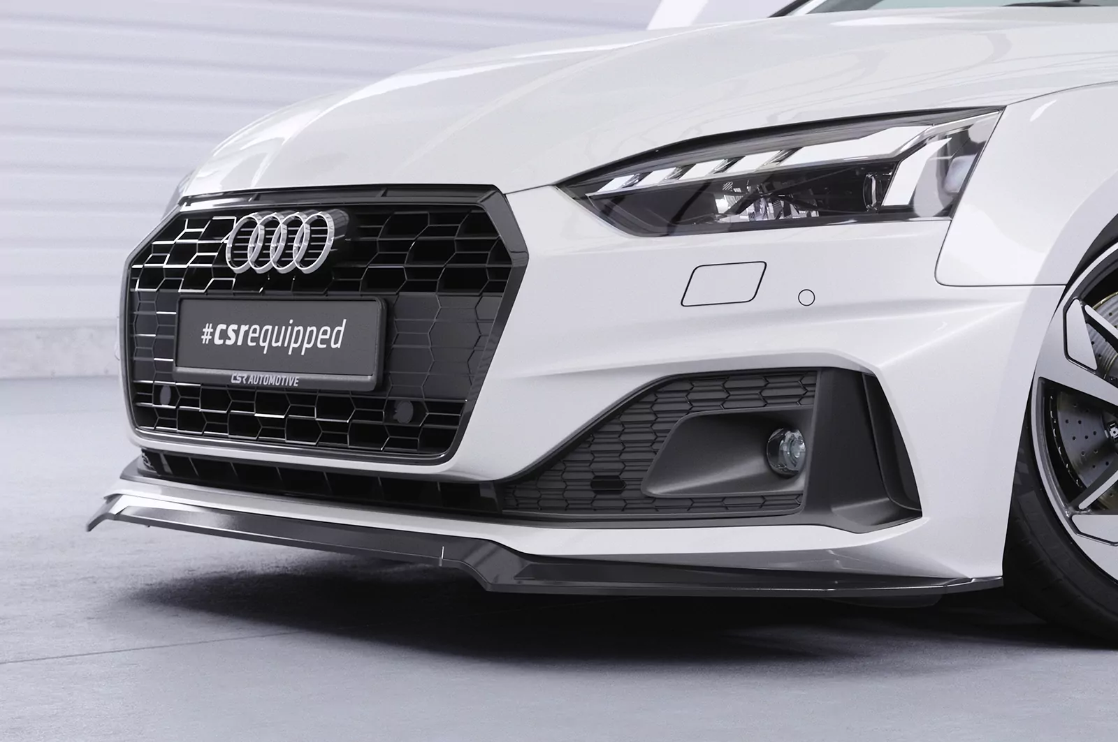 Cup-Spoilerlippe mit ABE für Audi A5 F5 Basis / Advanced CSL562 Schwarz Strukturiert