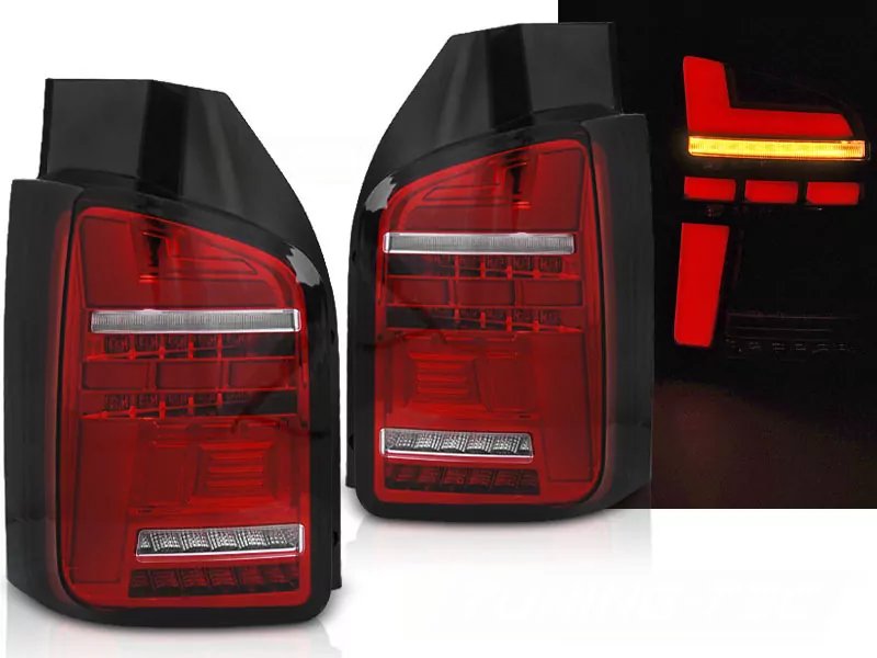Led Bar Tail Lights Red White Seq Fits Vw T6.1 20- Oem Bulb