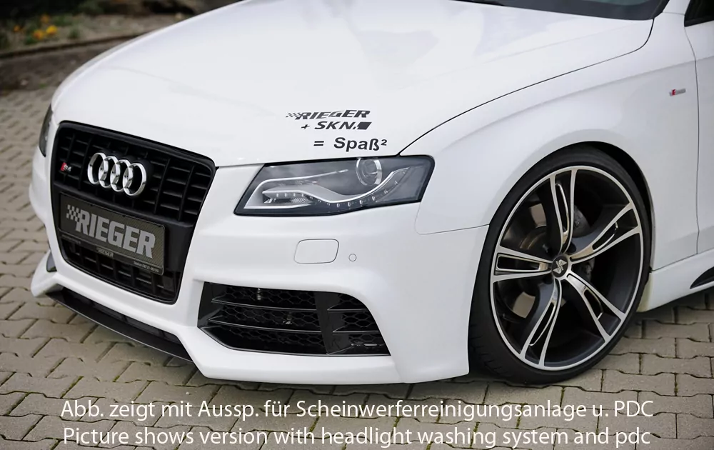 Rieger Spoilerstoßstange für Audi A4 (B8/B81) - Avant 11.07-12.11 (bis Facelift) carbon optik