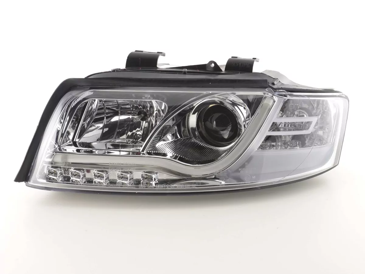 Scheinwerfer Set Daylight LED Tagfahrlicht Audi A4 Typ 8E  01-04 chrom