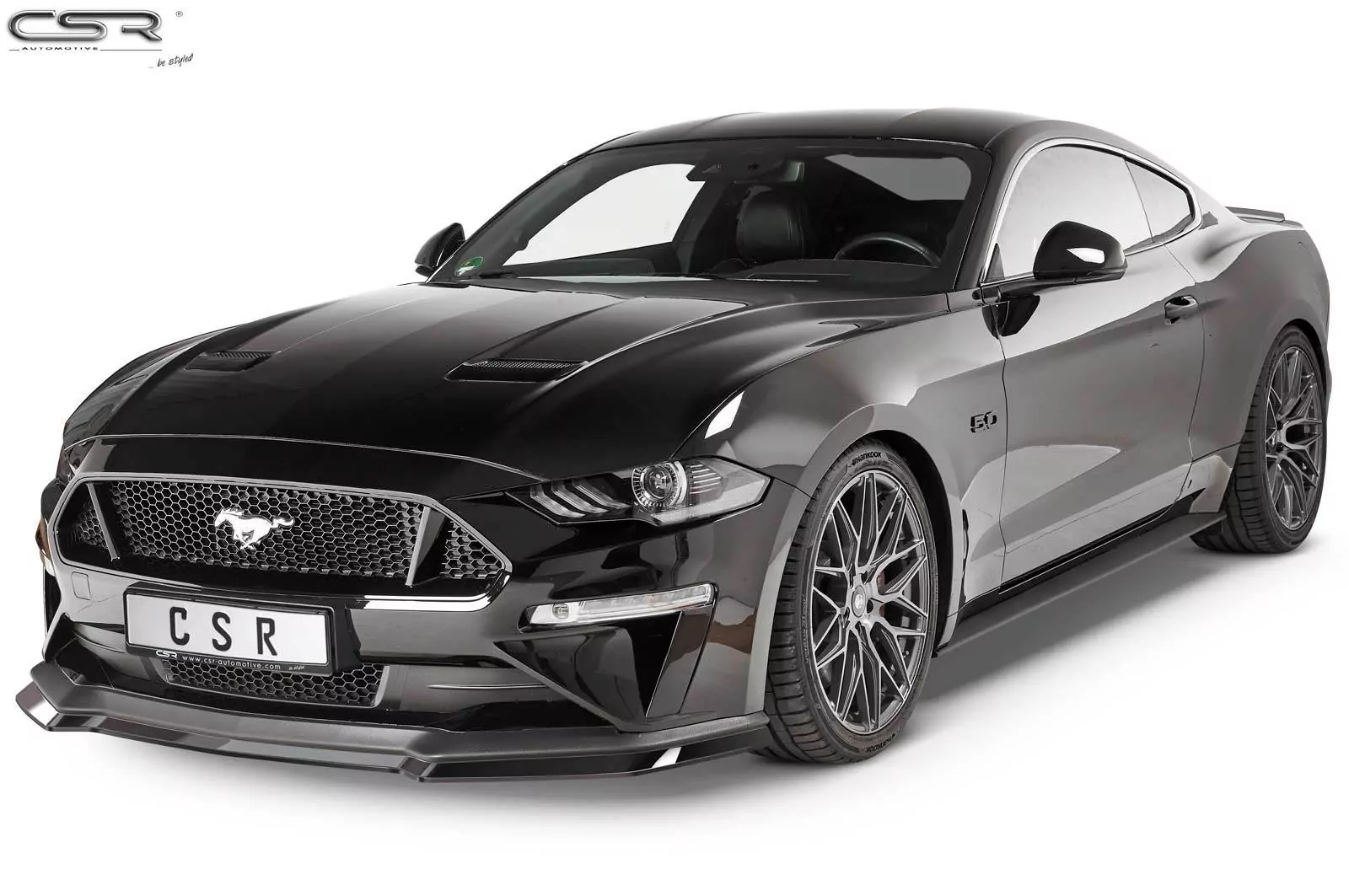 Cup-Spoilerlippe mit ABE für Ford Mustang VI CSL452-M Carbon Look (matt)