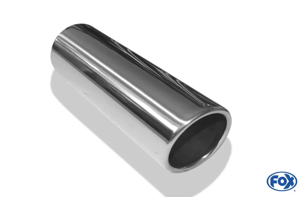 Anschweißendrohr Typ 16  Ø 90 mm / Länge: 300 mm - rund / eingerollt / 15° abgeschrägt / ohne Absorber