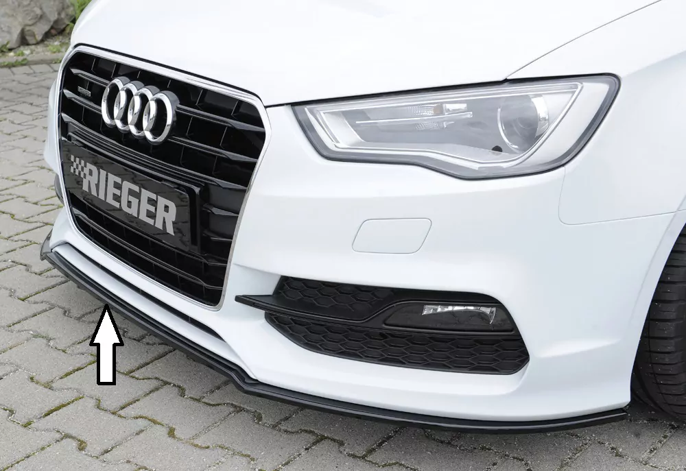 Rieger Spoilerschwert für Audi A3 (8V) | 3-tür. (Cabrio 8V7) 07.12-08.16 (bis Facelift) für orig. S-Line Frontschürze