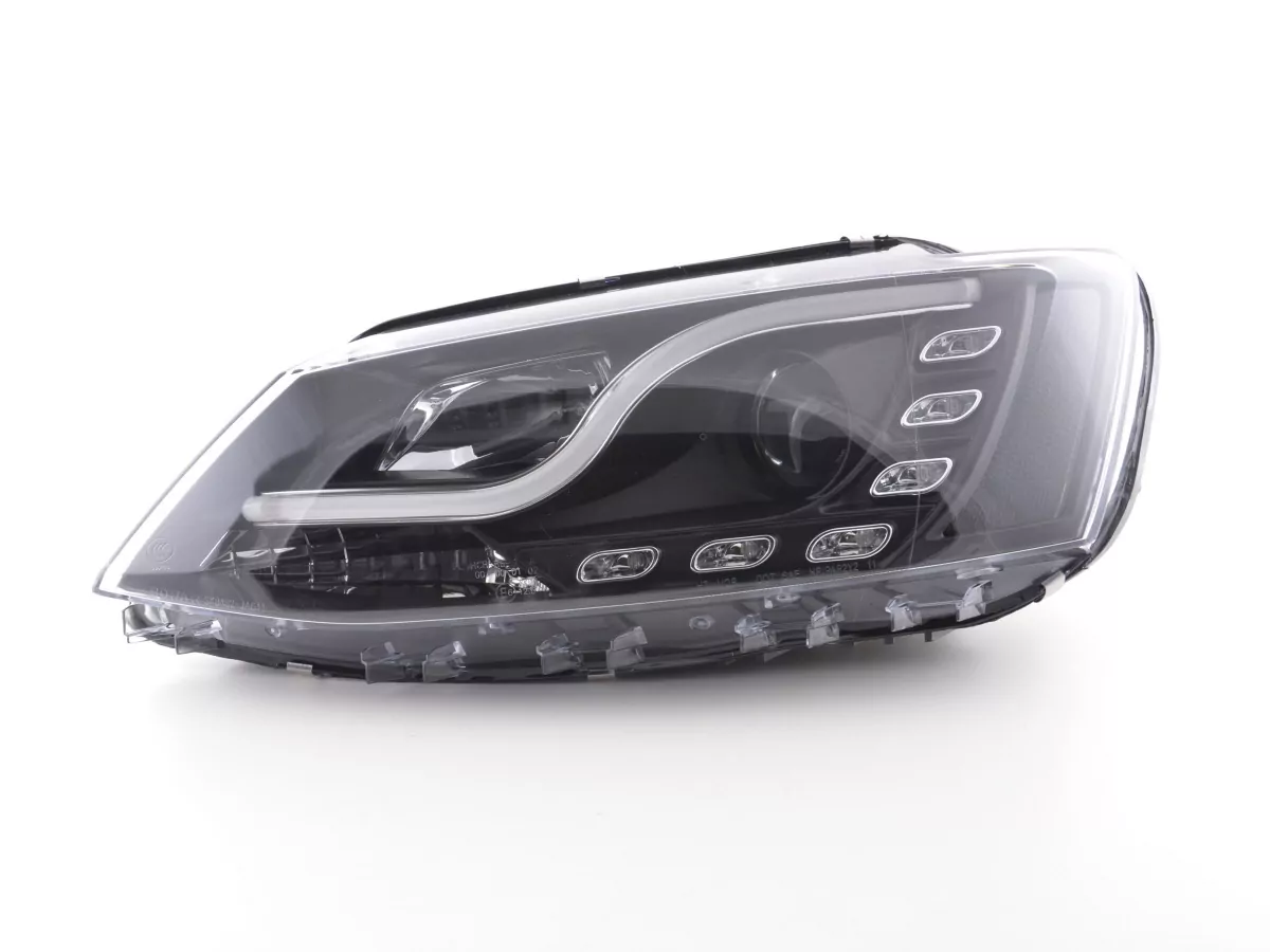 Scheinwerfer Set Daylight LED Tagfahrlicht VW Jetta 6 Bj. 11- schwarz
