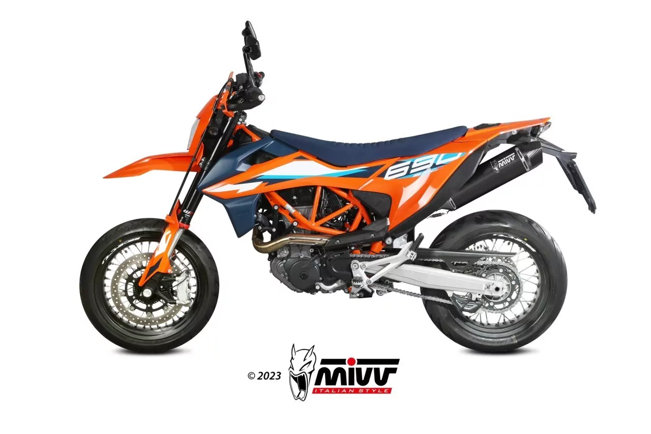 MIVV STR1 Edelstahl Schwarz KTM 690 ENDURO R-SMC-R 2021-2024