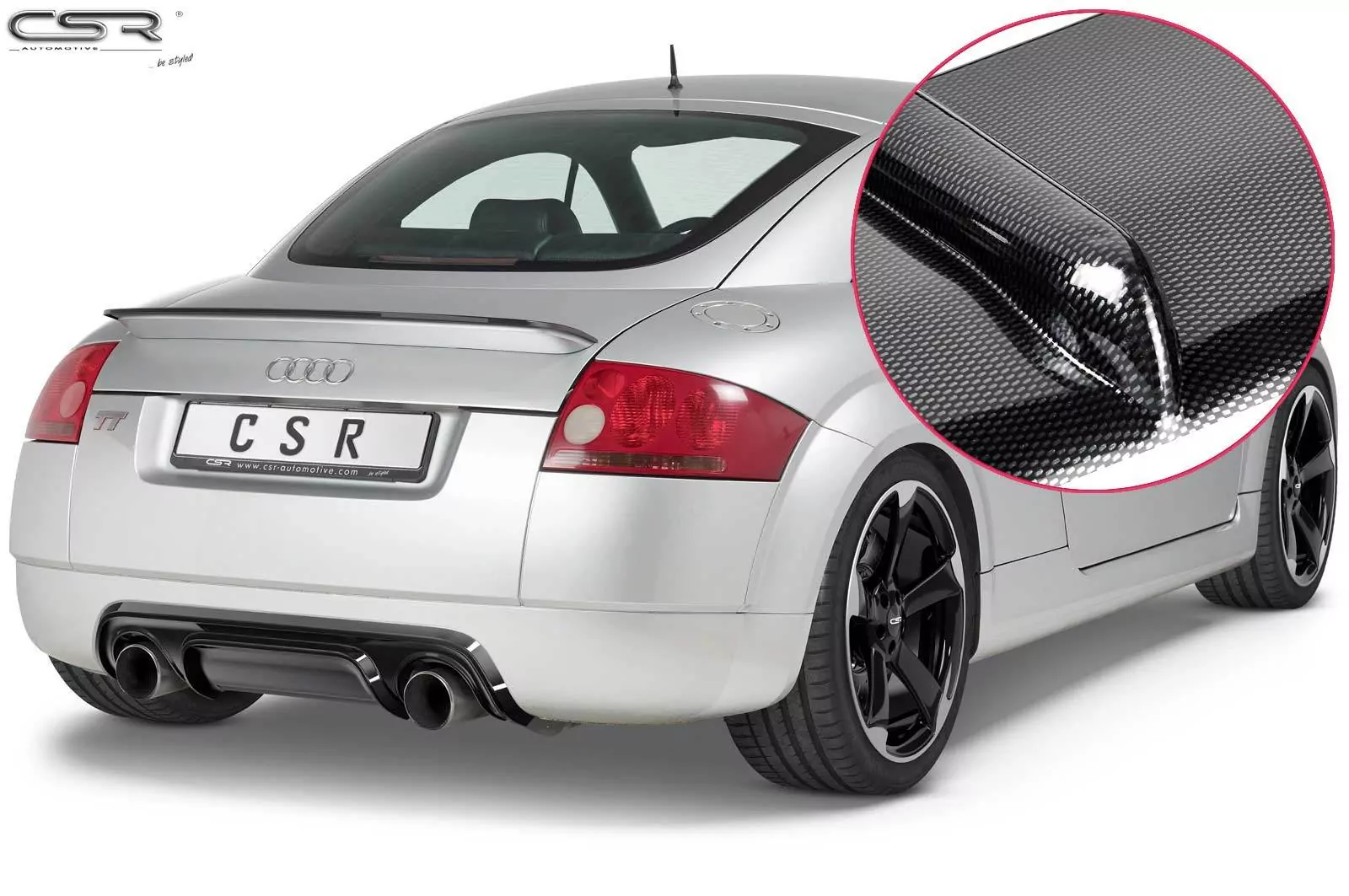 Heckansatz für Audi TT 8N HA249-C Carbon Look Hochglanz