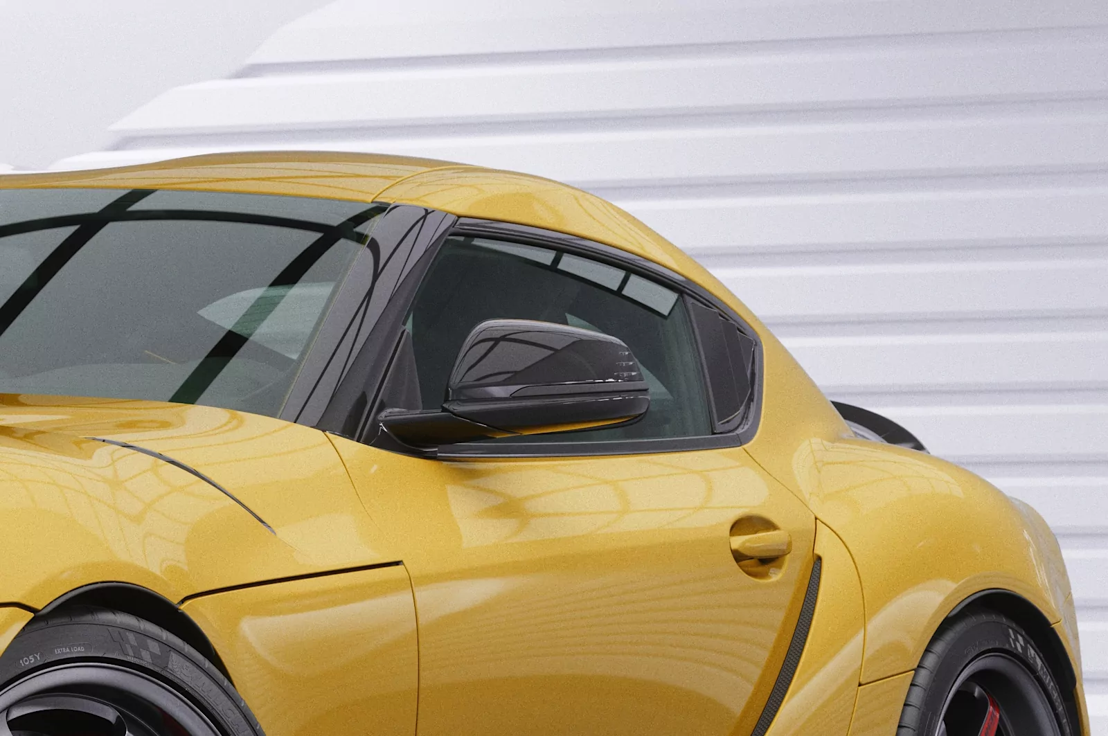 Seitenscheibenblenden für Toyota GR Supra (A90) SSB001 Schwarz Strukturiert