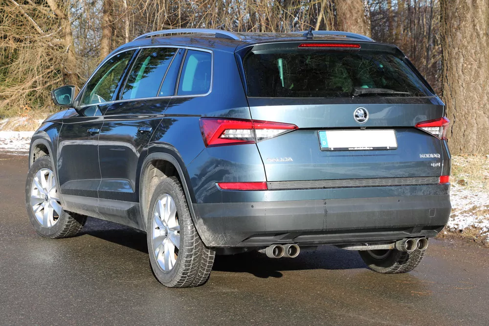 Skoda Kodiaq 4x4  Endschalldämpfer quer - 2x80 Typ 25 rechts/links - Endrohre in der Stoßstange