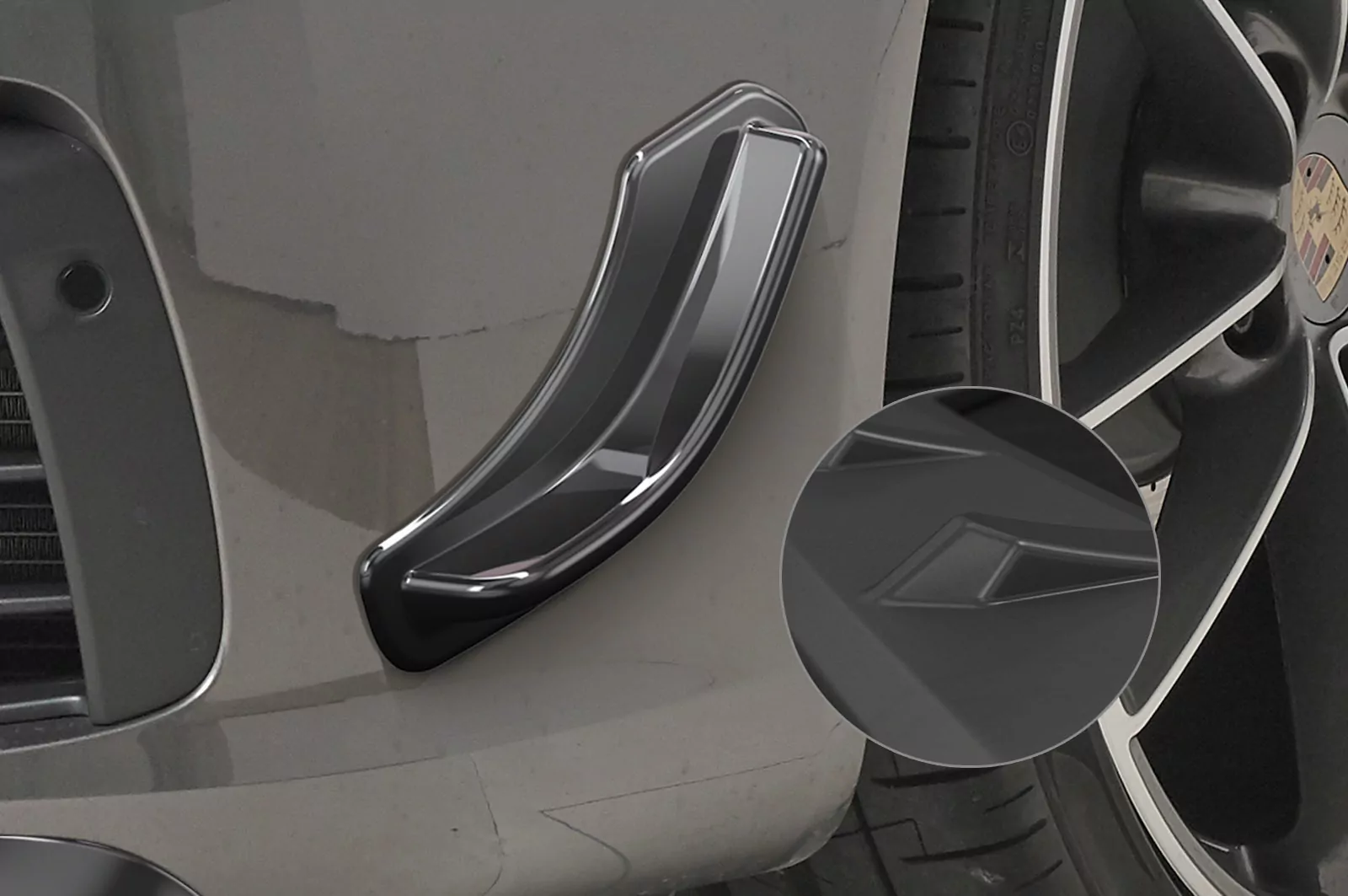 Performance Flaps für Porsche 911 / 992/991/997/996, Boxster 981, Cayman 981C Lackierfreundlich (schwarz matt)