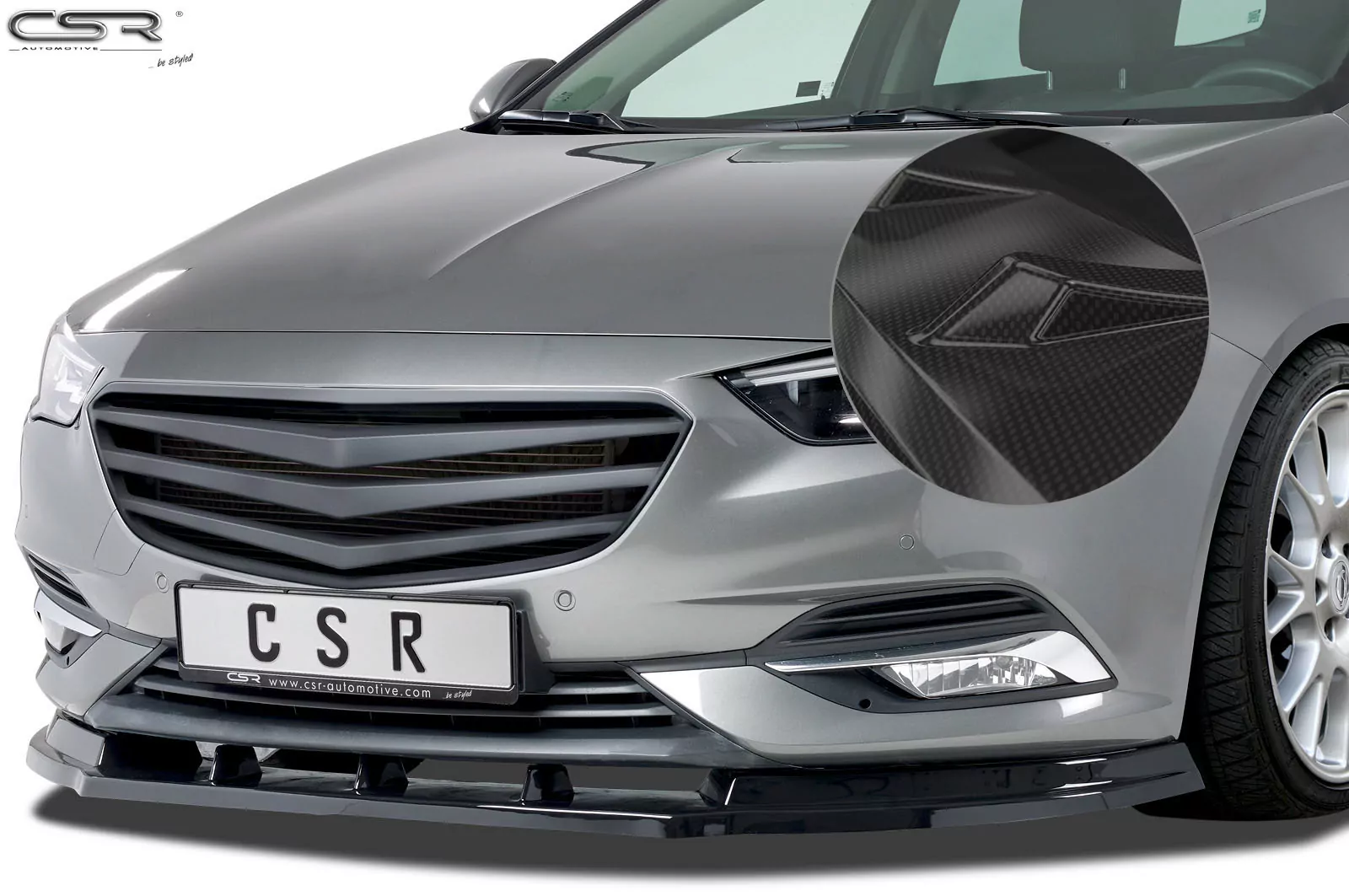 Cup-Spoilerlippe mit ABE für Opel Insignia B CSL310-C Carbon Look Hochglanz