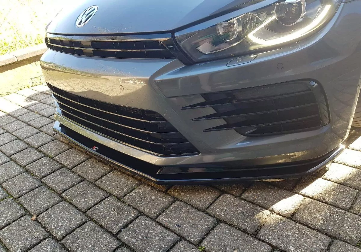 Front Ansatz Passend Für V.1 Passend Für VW SCIROCCO MK.3 R FL Schwarz Hochglanz Schwarz Hochglanz