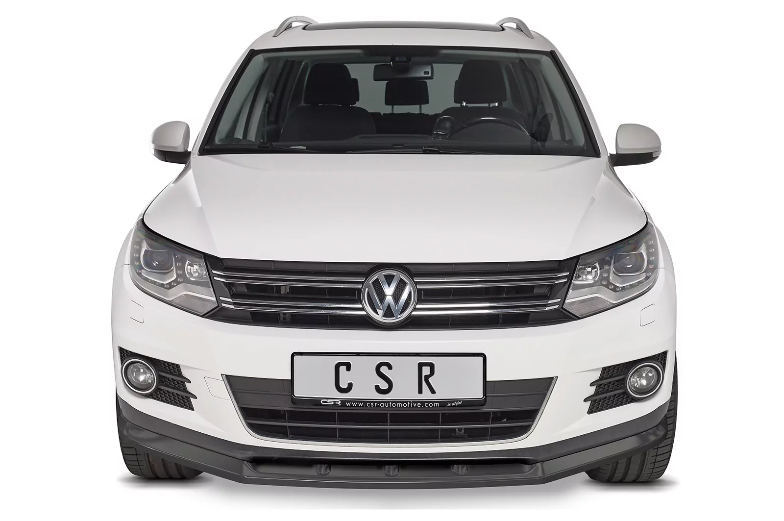 Cup-Spoilerlippe mit ABE für VW Tiguan I CSL397-M Carbon Look (matt)