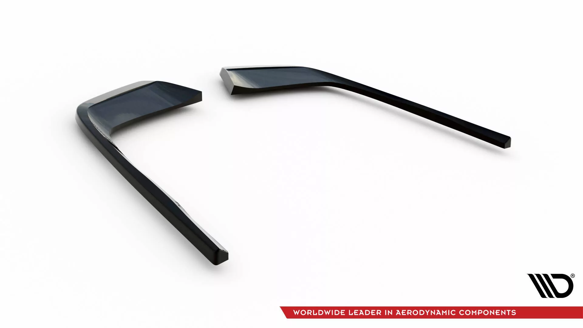 Heck Ansatz Flaps Diffusor Für Mercedes-Benz C AMG-Line / 43 AMG W206 Schwarz Hochglanz