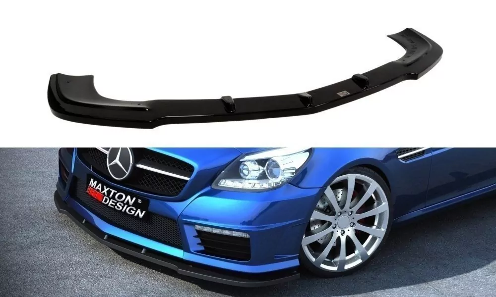 Front Ansatz Passend Für Passend Für MERCEDES SLK R172 AMG Schwarz Hochglanz Schwarz Hochglanz