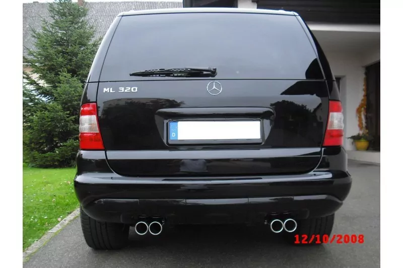 Mercedes M-Klasse W163  Endrohrsystem rechts/links für original Endschalldämpfer - 2x76 Typ 12 rechts/links