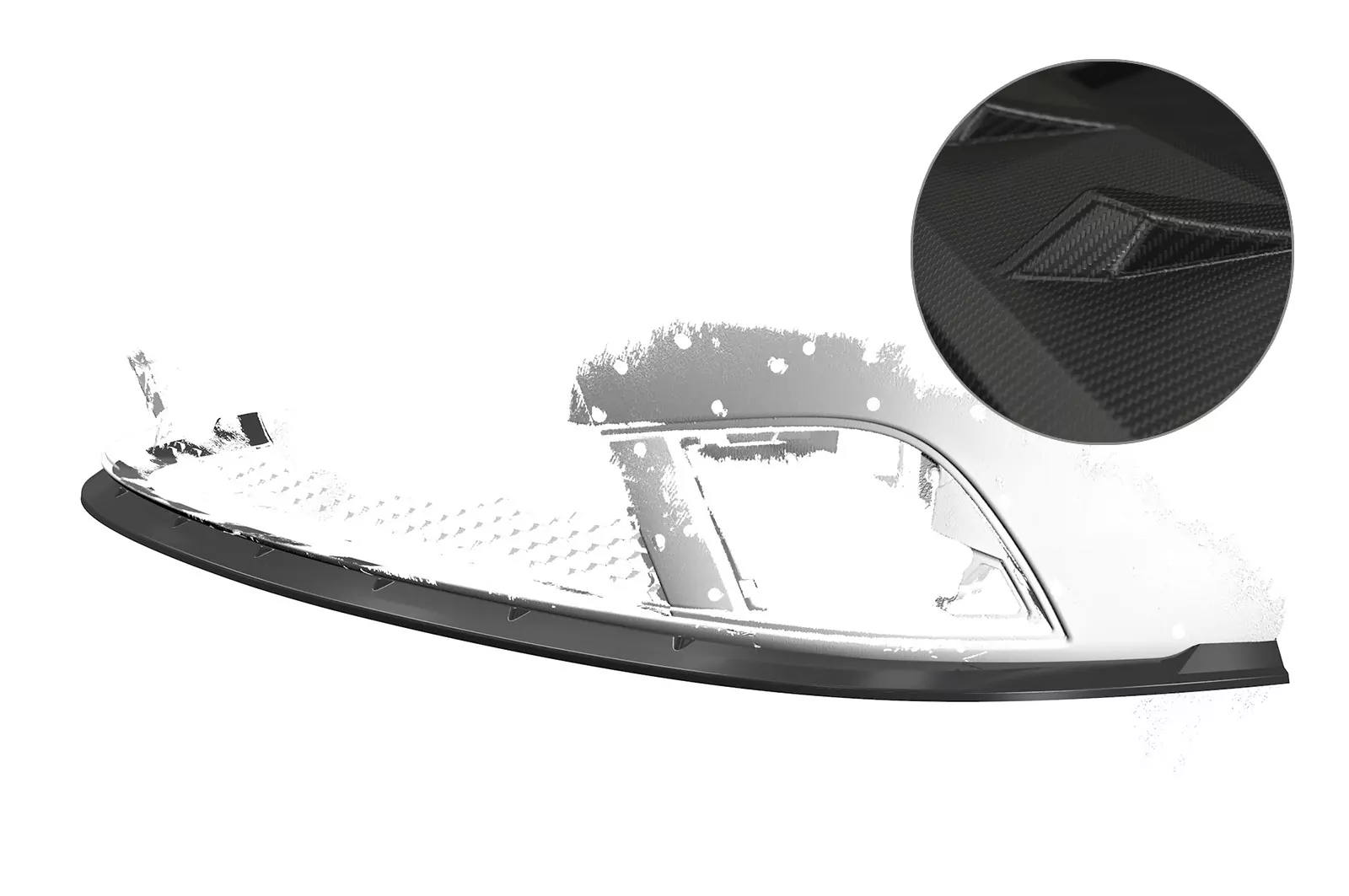 Cup-Spoilerlippe mit ABE für Seat Ibiza III (Typ 6L) CSL405-M Carbon Look (matt)