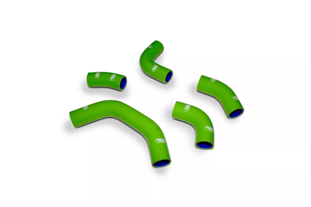 SAMCO SPORT Siliconschlauch Kit OEM Design grün für Kawasaki ZX10R Ninja ZX10RR Ninja Modelljahr 2021-2023