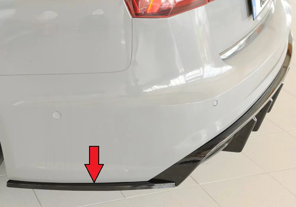 Rieger Heckschürzenansatz seitlich links glanz schwarz für Audi A6 S6 (4G/C7) Lim. 09.14- (ab Facelift)