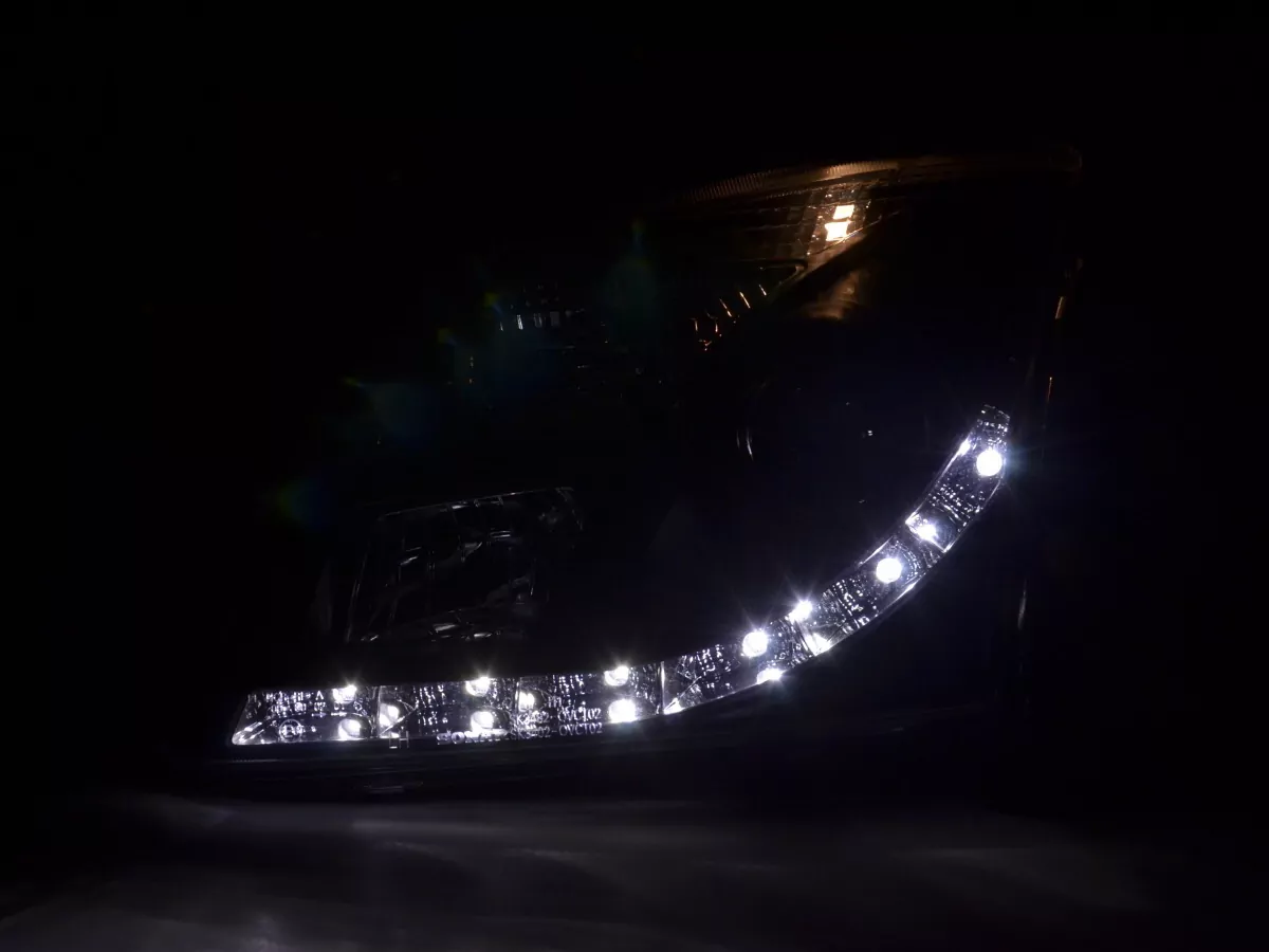 Scheinwerfer Set Daylight LED TFL-Optik Opel Vectra C Bj. 02-05 schwarz für Rechtslenker