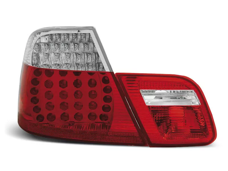 Led Tail Lights Red White Fits Bmw E46 04.99-03.03 Coupe