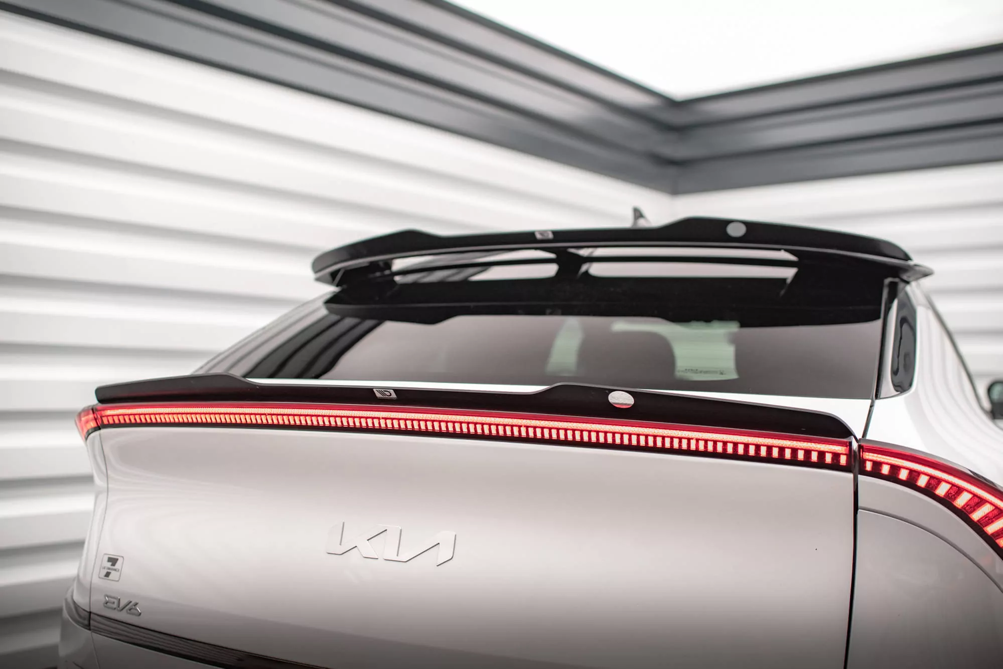 Niedriger Spoiler CAP Für Kia EV6 GT-Line Mk1 Schwarz Hochglanz
