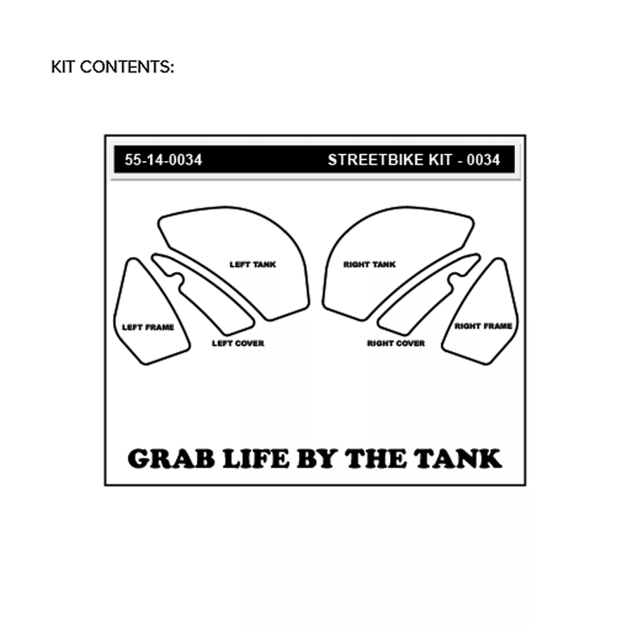 Stompgrip Traction Pad Icon für Kawasaki Ninja ZX-10R 08-10 Hybrid