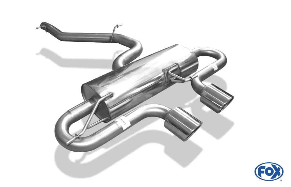 VW Golf VI R 4motion  Endschalldämpfer Ausgang mittig - 2x90 Typ 16