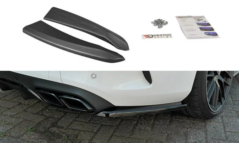 Heck Ansatz Flaps Diffusor Passend Für Diffusor Passend Für Mercedes C-Klasse C205 63 AMG Coupe Schwarz Hochglanz Schwarz Hochglanz