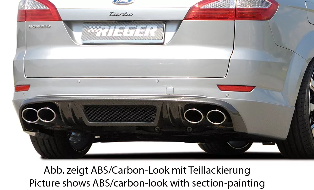 Rieger Heckschürzenansatz SG-Design für Ford Mondeo (BA7) - Turnier 03.07-09.10 (bis Facelift) carbon optik