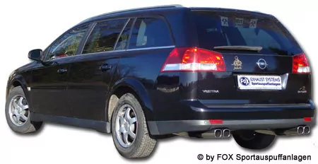 Opel Vectra C Caravan  Endschalldämpfer rechts/links zweiflutig - 2x78x75 Typ 70 rechts/links