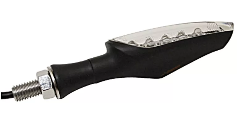 KOSO KOSO LED-Blinker, schwarz mattes Metallgehäuse, transparentes Glas E-geprüft