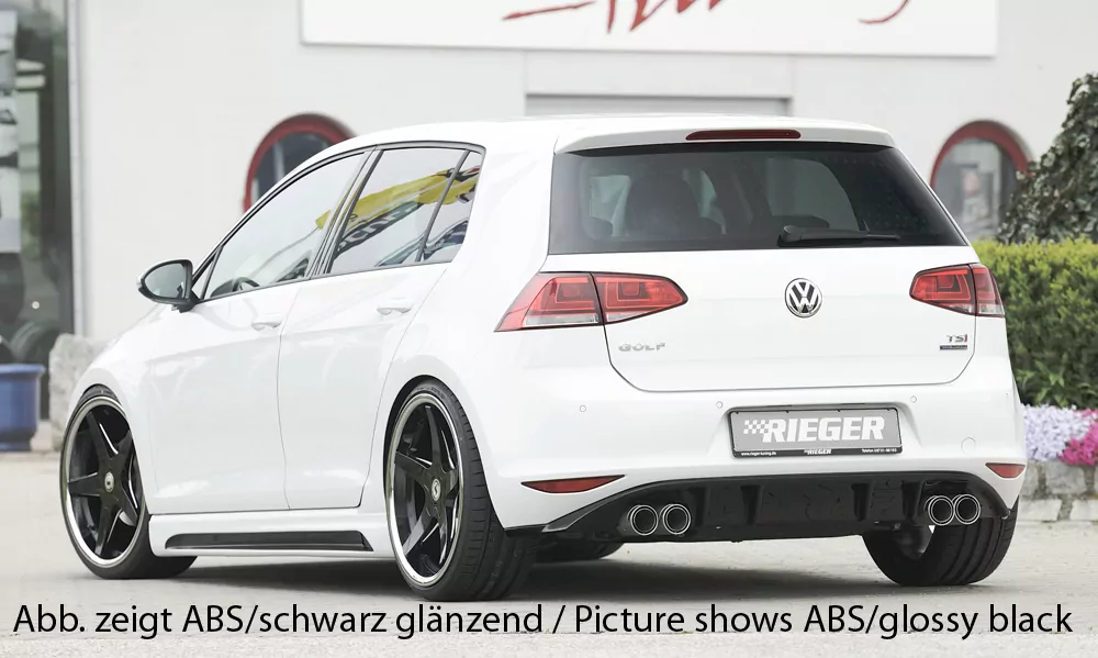 Rieger Heckeinsatz für VW Golf 7 GTI Clubsport - 5-tür. 02.16- carbon optik