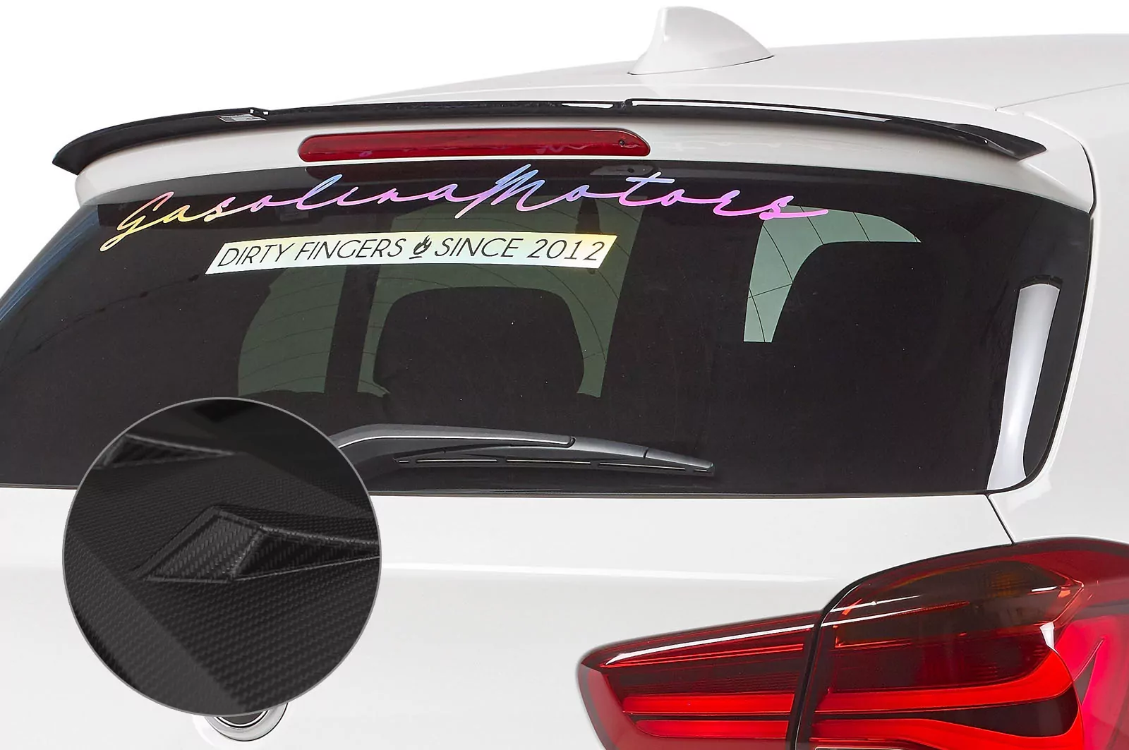 Heckflügel mit ABE für BMW 1er F20/F21 HF630-M Carbon Look (matt)