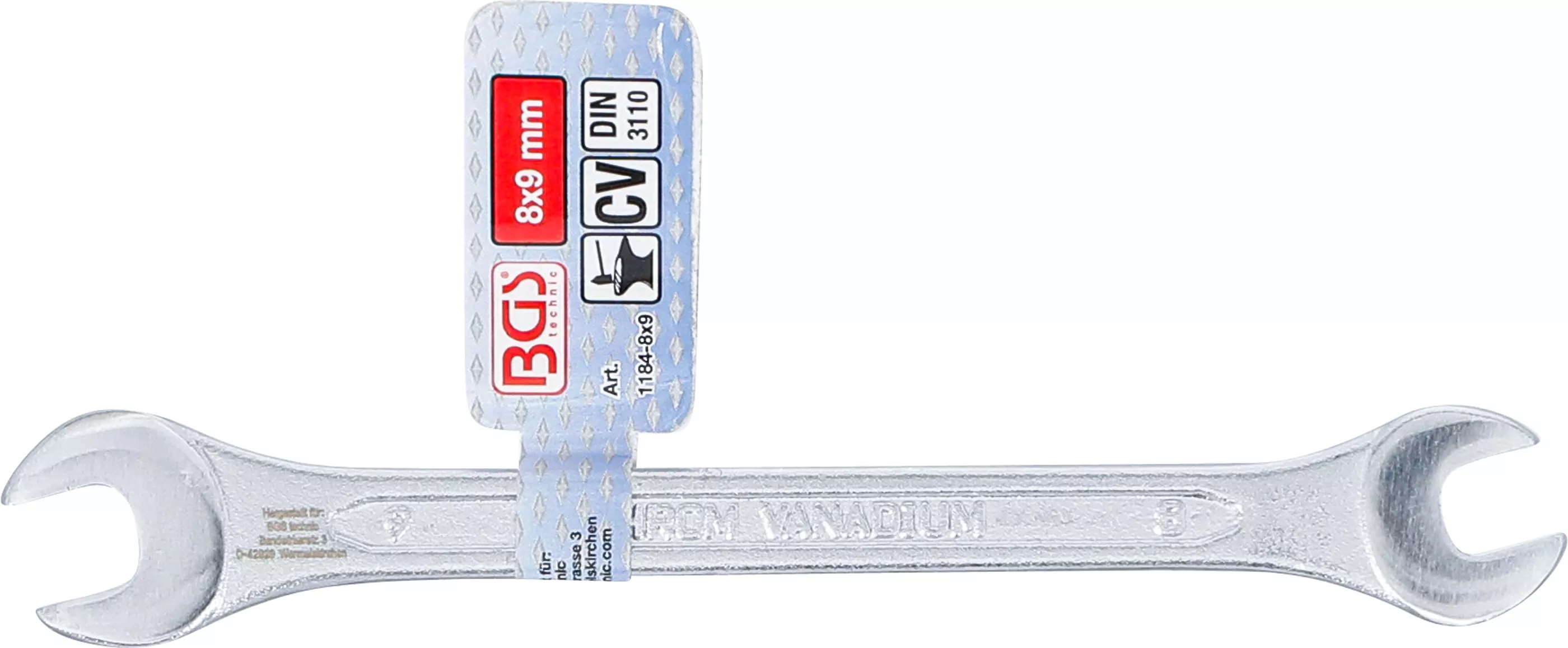 Doppel-Maulschlüssel | SW 8 x 9 mm