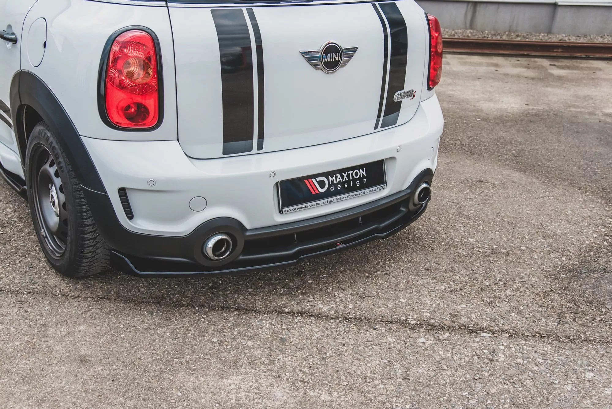 Mittlerer Diffusor Heck Ansatz Passend Für Passend Für Mini Countryman Mk1 JCW Schwarz Hochglanz Schwarz Hochglanz