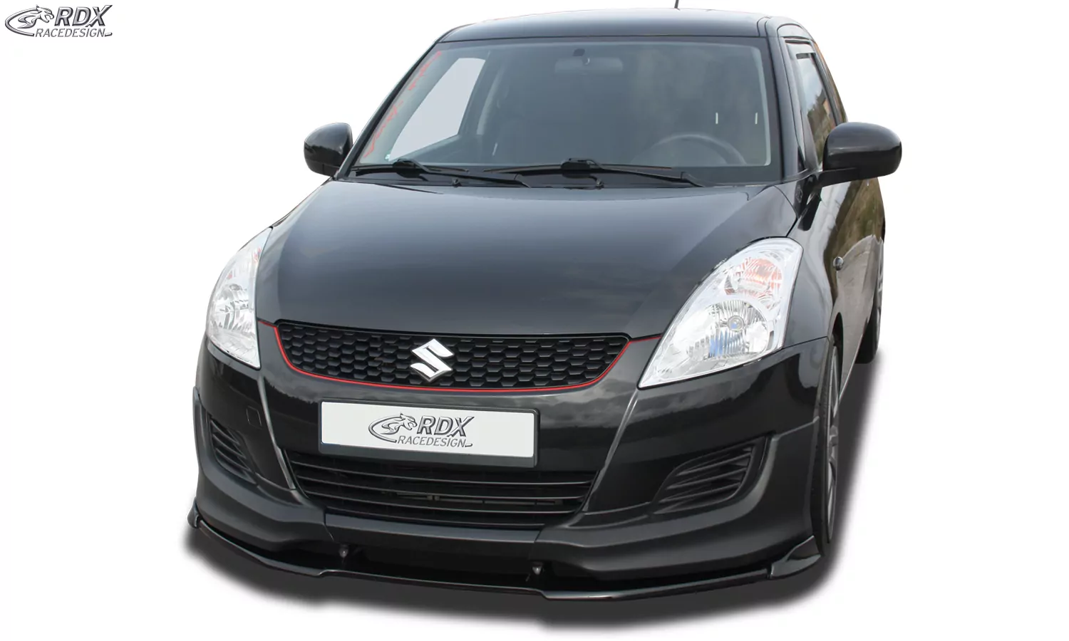 RDX Frontspoiler VARIO-X für NISSAN Swift FZ/NZ 2010-2013 (für Fzg. mit JDM/GT-Frontspoilerecken) Frontlippe Front Ansatz Vorne Spoilerlippe