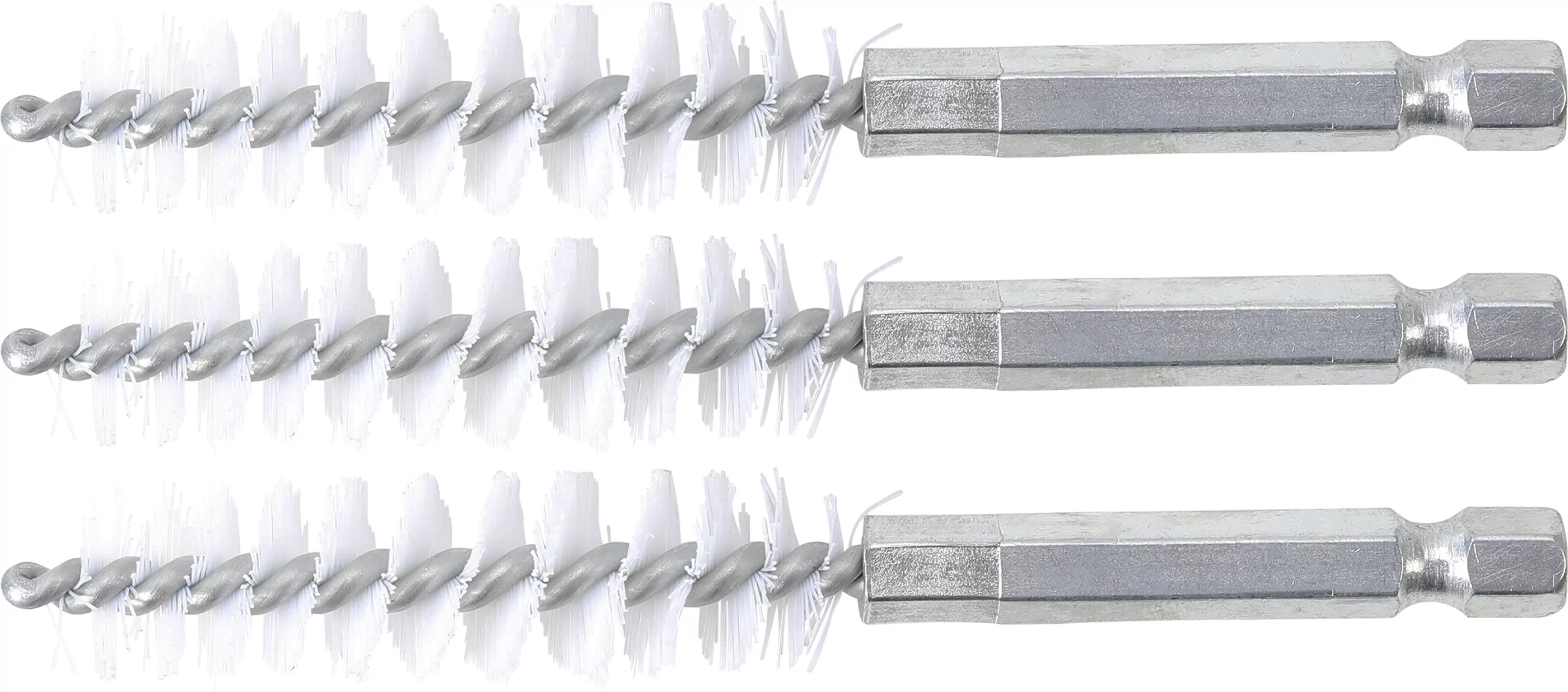 Nylonbürste | 13 mm | Antrieb Außensechskant 6,3 mm (1/4") | 3-tlg.