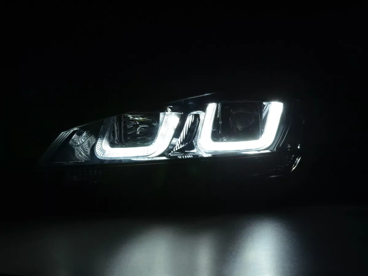 Scheinwerfer Set Daylight LED Tagfahrlicht VW Golf 7 Bj. ab 2012 schwarz/schwarz