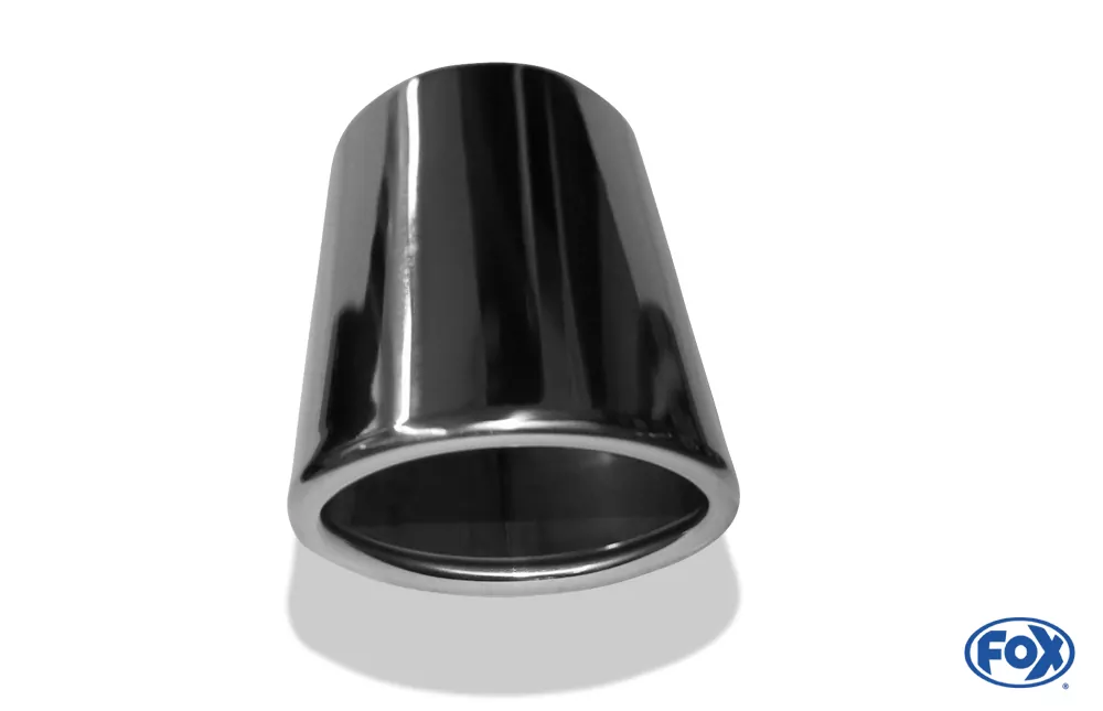 Anschweißendrohr Typ 32  86x54 mm / Länge: 200 mm / oval / eingerollt / 29° abgeschrägt / ohne Absorber