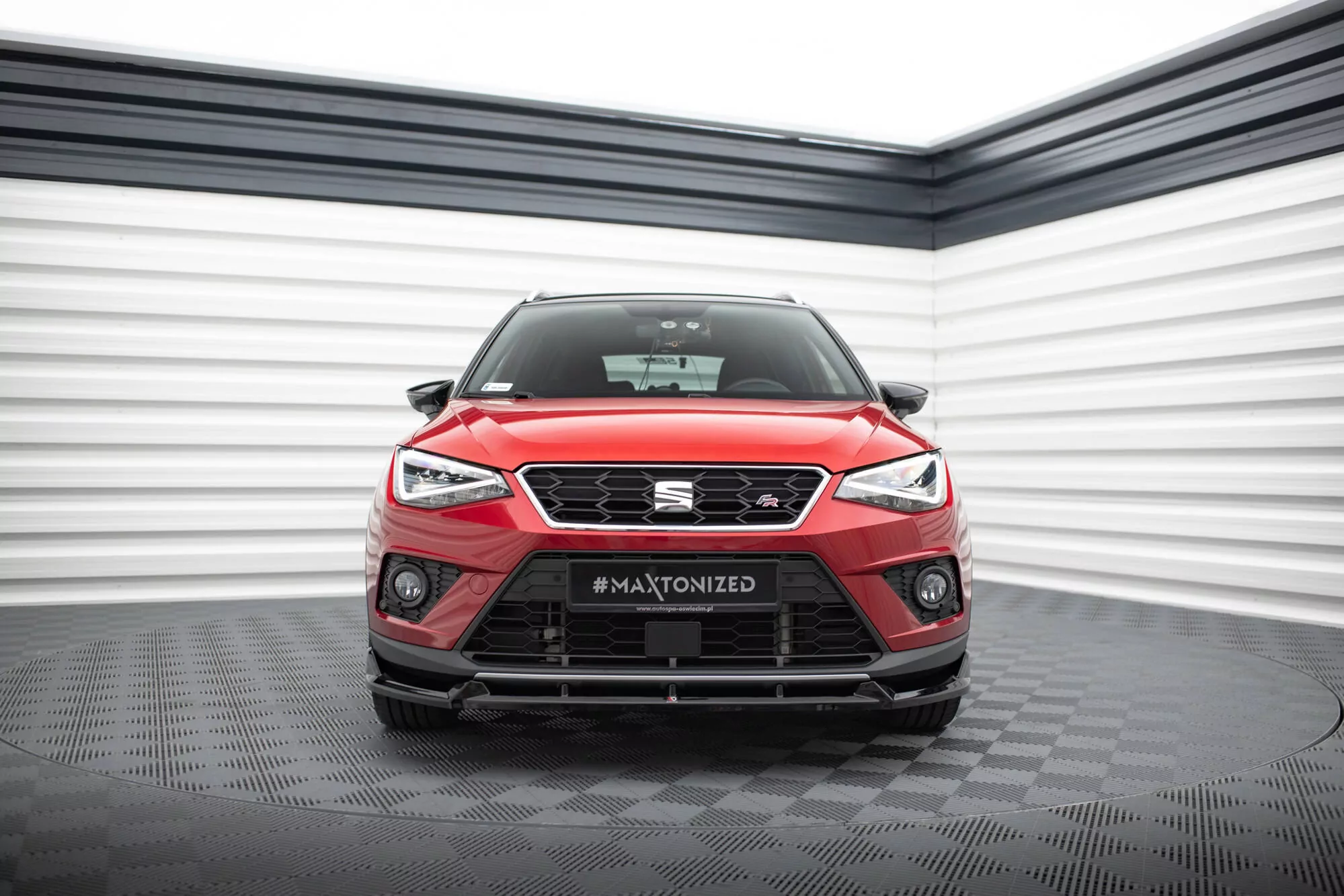 Front Ansatz Für Seat Arona FR Mk1 Schwarz Hochglanz