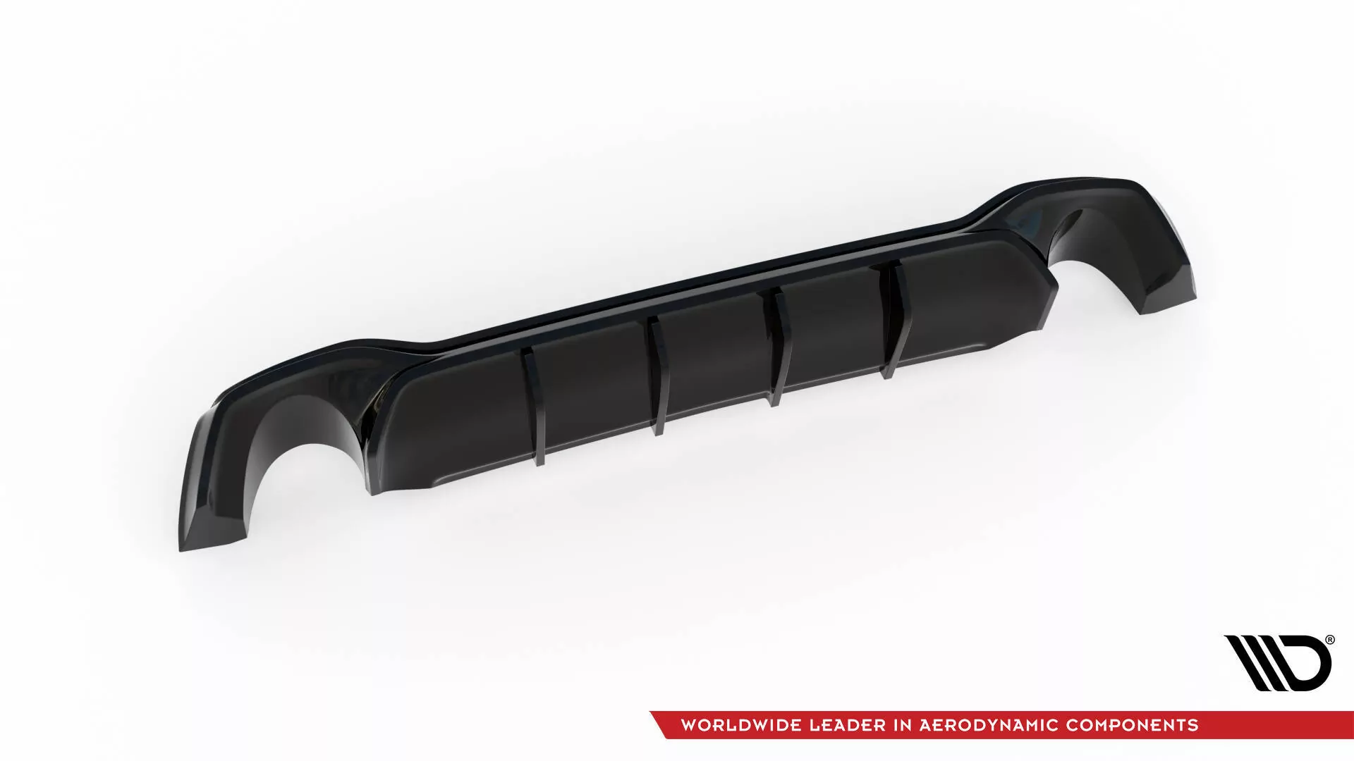 Diffusor Heck Ansatz V.2 Für Ford Focus Kombi ST-Line Mk4 Schwarz Hochglanz