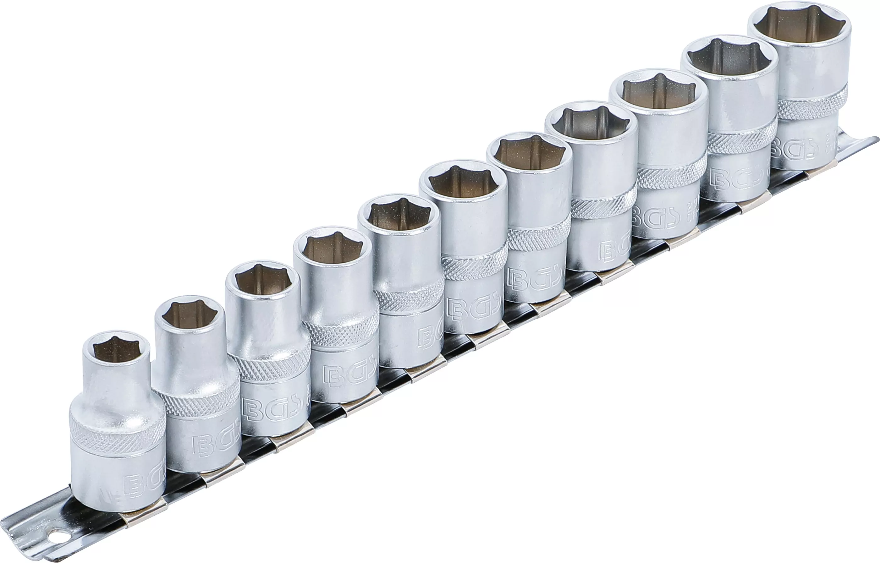 Steckschlüssel-Einsatz-Satz, Sechskant | Antrieb Innenvierkant 12,5 mm (1/2") | SW 10 - 21 mm | 11-tlg.